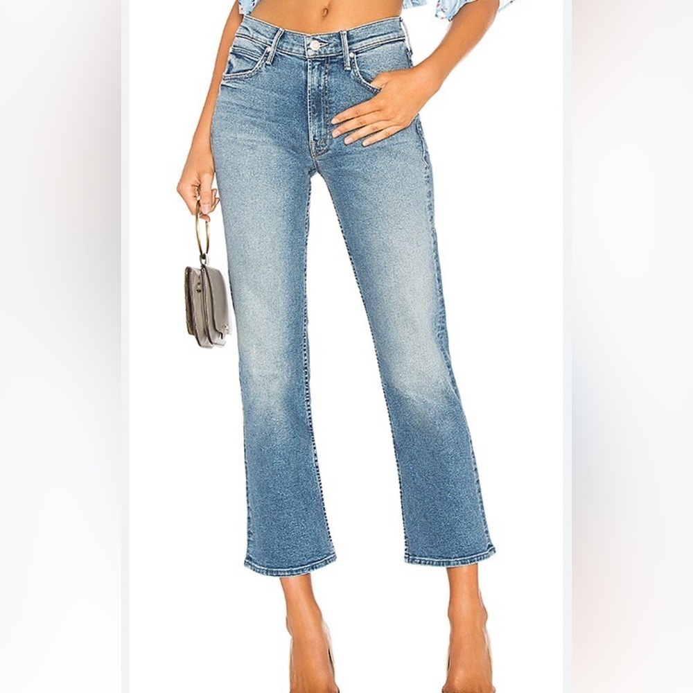 Mother Dutchie Ankle Jeans Size 30 Love Experiment Blue High Rise Stretch Denim